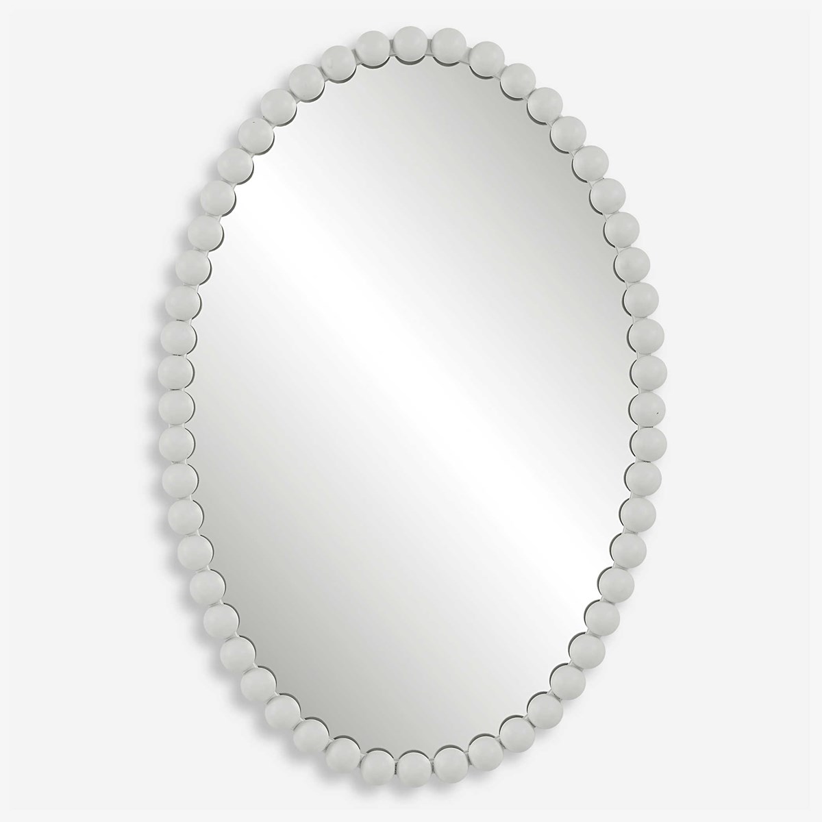 Serna Oval Mirror, White | Uttermost